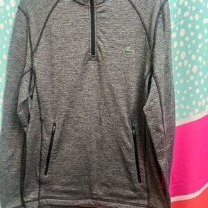 Lacoste Sport Gray Textured mens sweater